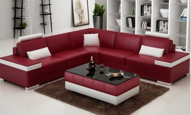 Juliet  - L - Leather Sofa Lounge Set